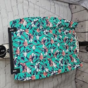 J. by J. Crew Basketweave Pencil Skirt in Green Floral Size 4